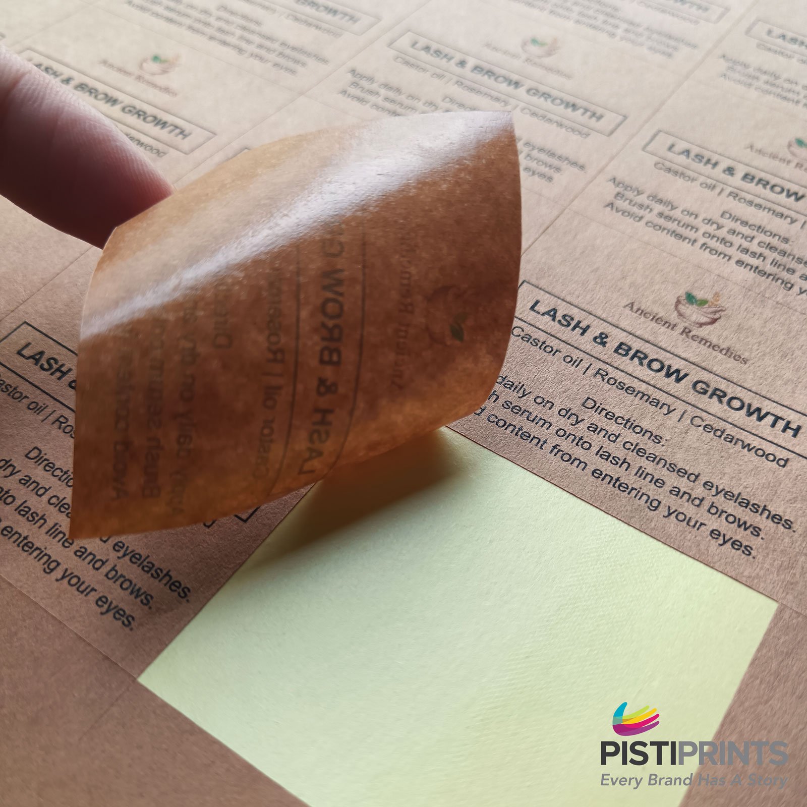 Kraft label stickers