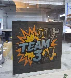 Car decals for workshop