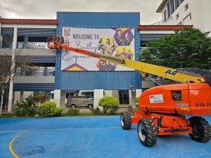 PVC banner with installation