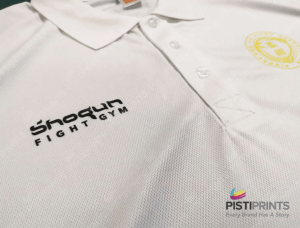 Ready-made polo tees with custom printing