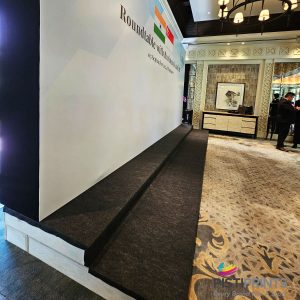 Backdrop with Custom Staging for Photo-taking