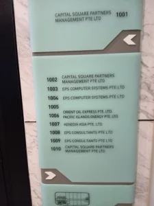 Die cut Vinyl Sticker on Directory Glass