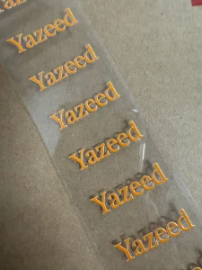 Yazeed UV DTF Stickers