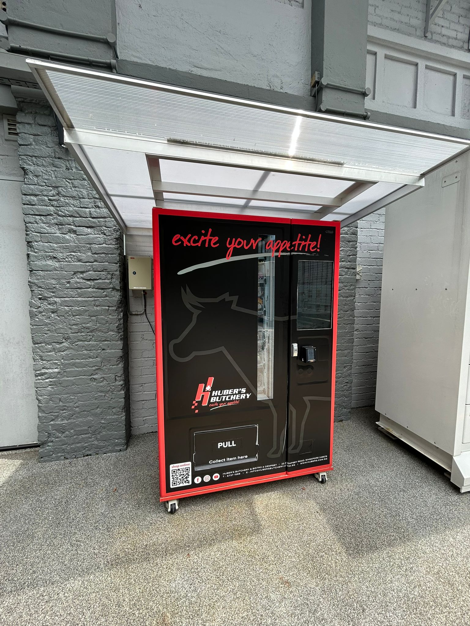 Vending Machine Sticker Wrap with custom Shelter
