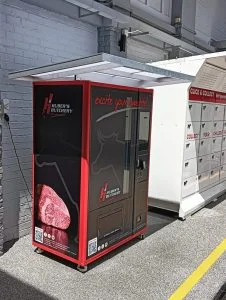 Vending Machine Sticker Wrap with custom made shelter