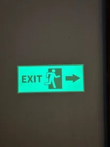 Glow in the dark Stickers - Exit Stickers
