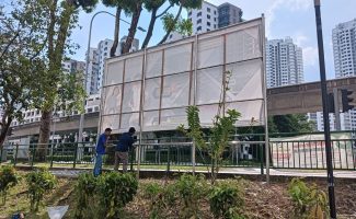 PVC banner with wooden frame 2