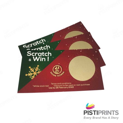 Scratch Cards with Gold Coating
